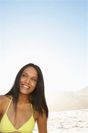 simsearch:600-00954945,k - Portrait of Woman at the Beach Stock Photo - Premium Royalty-Free, Code: 600-00954974