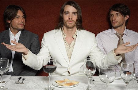 Businessmen in Last Supper Pose Foto de stock - Royalty Free Premium, Número: 600-00984406