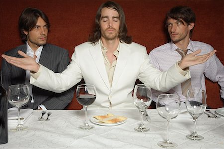 Businessmen in Last Supper Pose Stock Photo - Premium Royalty-Free, Code: 600-00984409
