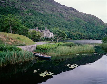Kylemore Abbey, Connemara, Ireland Foto de stock - Sin royalties Premium, Código: 600-00983295