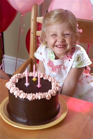 Girl with Birthday Cake Stock Photo - Premium Royalty-Free, Code: 600-01014543