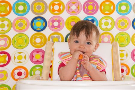 simsearch:600-01015388,k - Baby in High Chair Stock Photo - Premium Royalty-Free, Code: 600-01015399