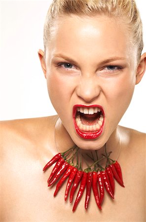 screaming portrait - Portrait of Woman Stock Photo - Premium Royalty-Free, Code: 600-01037539