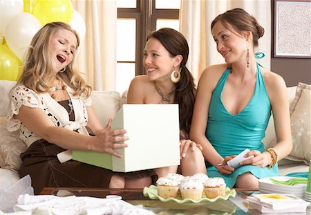 pregnant surprise - Women at Baby Shower Stock Photo - Premium Royalty-Free, Code: 600-01041855