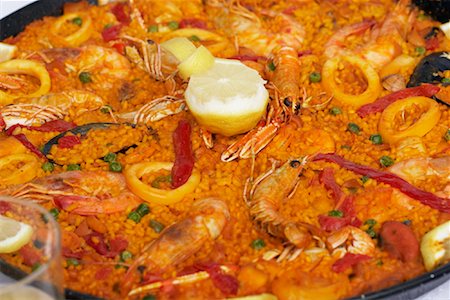 paella - Close-up of Meal in Pan Fotografie stock - Premium Royalty-Free, Codice: 600-01043395