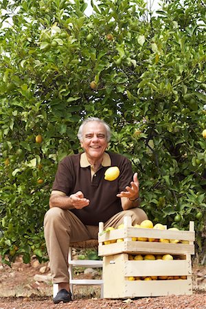 Portrait of Man in Orchard Stock Photo - Premium Royalty-Free, Code: 600-01043391