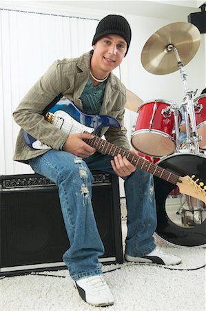 drums teen - Portrait of Guitar Player Stock Photo - Premium Royalty-Free, Code: 600-01072216
