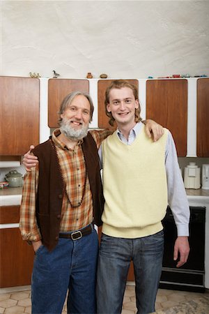 Father and Son in Kitchen Stock Photo - Premium Royalty-Free, Code: 600-01083717
