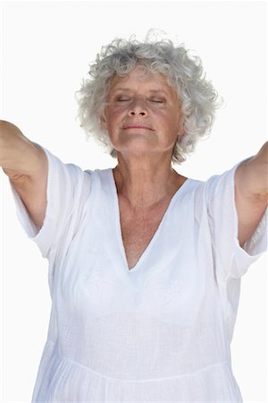 senior woman overweight - Woman Doing Tai Chi Stock Photo - Premium Royalty-Free, Code: 600-01119915