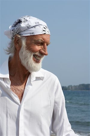 simsearch:700-01235043,k - Portrait of Man in Bandanna Stock Photo - Premium Royalty-Free, Code: 600-01119922