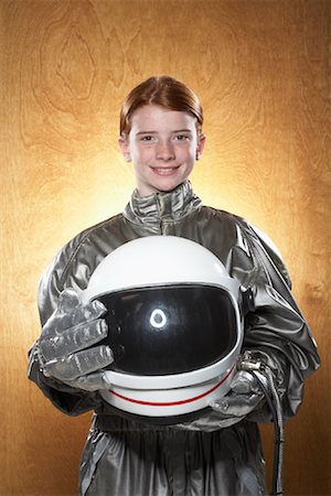 Girl Dressed as Astronaut Stock Photo - Premium Royalty-Free, Code: 600-01119951