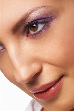 Close-Up of Woman's Face Foto de stock - Sin royalties Premium, Código: 600-01110197