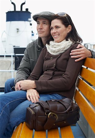 simsearch:600-00910372,k - Couple sur le Ferry Photographie de stock - Premium Libres de Droits, Code: 600-01111366