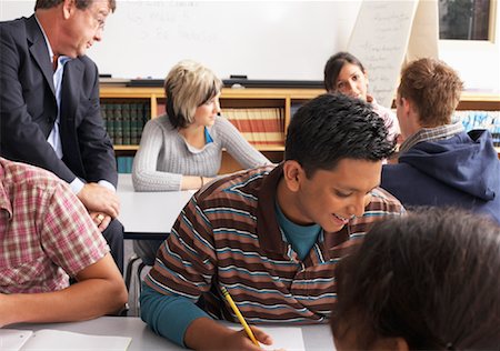 simsearch:700-00519502,k - Students in Classroom Stock Photo - Premium Royalty-Free, Code: 600-01112275