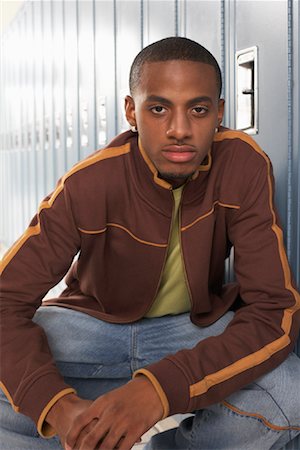 serious african american male teen - Portrait of Student in School Stock Photo - Premium Royalty-Free, Code: 600-01112341