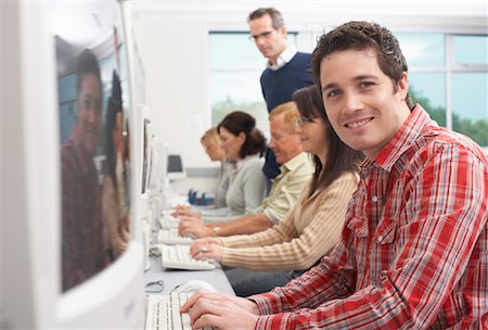simsearch:600-01112652,k - Students in Computer Class Stock Photo - Premium Royalty-Free, Code: 600-01112654