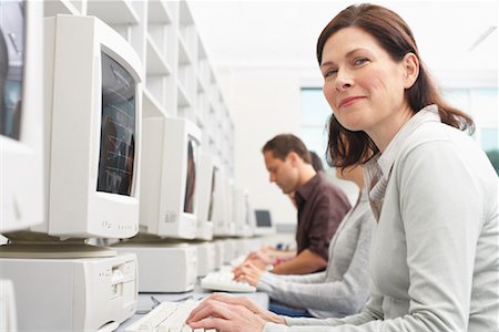 Woman in Computer Class Stock Photo - Premium Royalty-Free, Code: 600-01112662