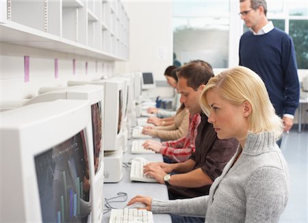 simsearch:600-01112655,k - Computer Class Stock Photo - Premium Royalty-Free, Code: 600-01112663