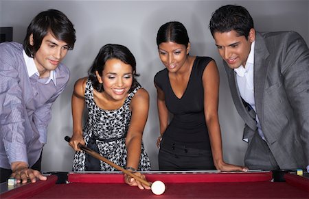 simsearch:600-01124105,k - Business People Playing Pool Stock Photo - Premium Royalty-Free, Code: 600-01124182