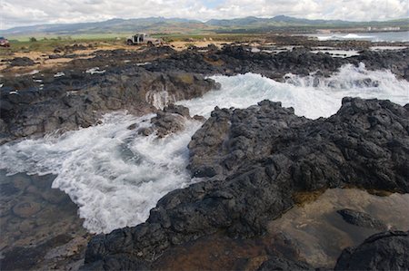 simsearch:600-00176655,k - Waves Crashing, Kauai, Hawaii, USA Foto de stock - Royalty Free Premium, Número: 600-01163285