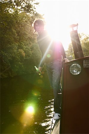 Man on Boat Stock Photo - Premium Royalty-Free, Code: 600-01172866