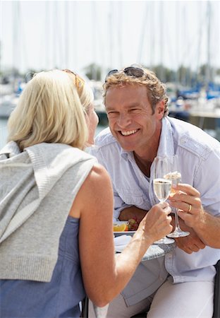 Man and Woman at Cafe by Marina Fotografie stock - Premium Royalty-Free, Codice: 600-01173442