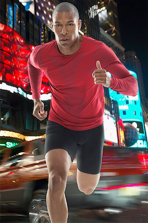 simsearch:649-07709997,k - Man Running in City Stock Photo - Premium Royalty-Free, Code: 600-01184165