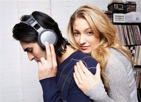 disc jockey - Portrait of Couple Foto de stock - Sin royalties Premium, Código: 600-01184576