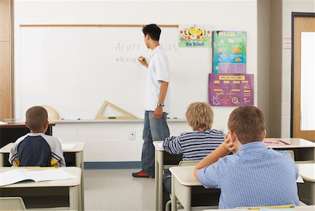 Students and Teacher in Classroom Foto de stock - Sin royalties Premium, Código: 600-01184692