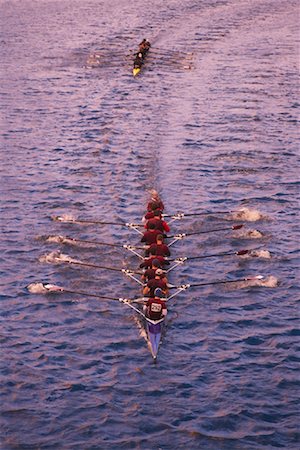 rowing high angle - Overview of Rowing Race Stock Photo - Premium Royalty-Free, Code: 600-01194564