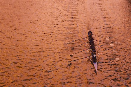 sculling boat view from above - Overview of Rowing Stock Photo - Premium Royalty-Free, Code: 600-01194565