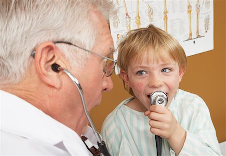 simsearch:649-08702712,k - Boy Playing with Doctor's Stethoscope Stock Photo - Premium Royalty-Free, Code: 600-01194787