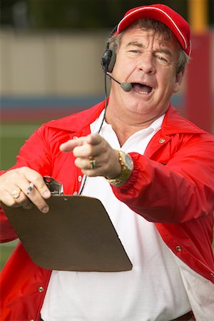 football field coach - Coach Yelling Stock Photo - Premium Royalty-Free, Code: 600-01196473