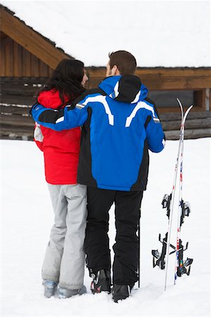 simsearch:700-00557682,k - Couple Skiing, Meadow Park, Whistler, British Columbia, Canada Foto de stock - Sin royalties Premium, Código: 600-01196830