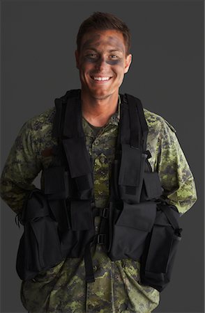 Portrait of Soldier Stock Photo - Premium Royalty-Free, Code: 600-01199157