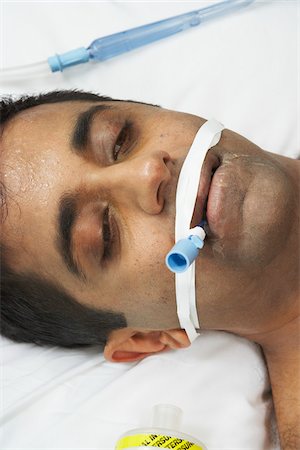 emergency tape - Portrait of Hospital Patient Stock Photo - Premium Royalty-Free, Code: 600-01223662