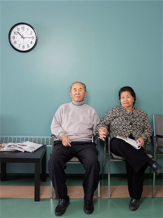 senior lady woman - Couple in Waiting Room Stock Photo - Premium Royalty-Free, Code: 600-01236141