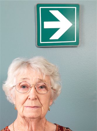 single old woman - Portrait of Woman by Sign Stock Photo - Premium Royalty-Free, Code: 600-01236150