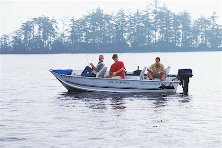 peter barrett blond - Man and Teenagers Fishing, Belgrade Lakes, Maine, USA Stock Photo - Premium Royalty-Free, Code: 600-01236635