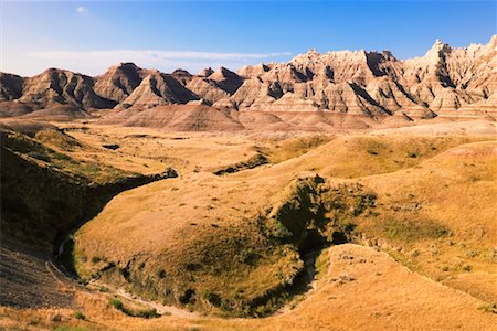 Cheminées de fée à Badlands National Park, South Dakota, USA Photographie de stock - Premium Libres de Droits, Code: 600-01248189