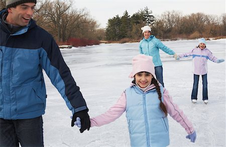 Family Skating Stock Photo - Premium Royalty-Free, Code: 600-01249390