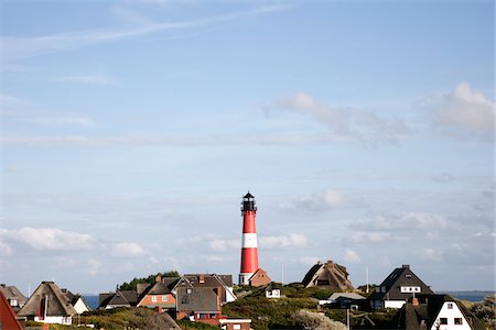 Westerheversand Lighthouse, Hoernum, Sylt, Germany Foto de stock - Sin royalties Premium, Código: 600-01260145