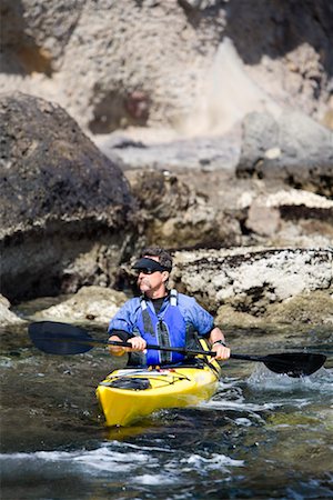 picture of mexican boat - Man Kayaking in the Sea of Cortez, Baja, Mexico Stock Photo - Premium Royalty-Free, Code: 600-01275467