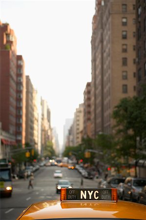 Taxis in New York City, New York, USA Foto de stock - Sin royalties Premium, Código: 600-01276118