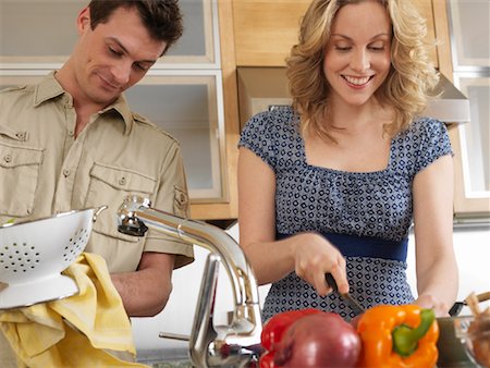 simsearch:600-01764684,k - Couple Cooking Stock Photo - Premium Royalty-Free, Code: 600-01276448