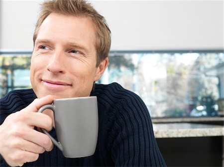 Man Drinking Coffee Stock Photo - Premium Royalty-Free, Code: 600-01295767