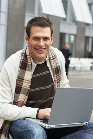 simsearch:600-01295872,k - Portrait of Man with Laptop Stock Photo - Premium Royalty-Free, Code: 600-01295862