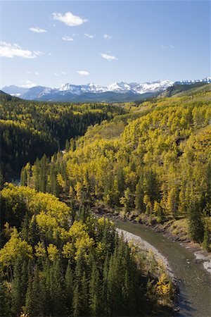 Vue d'ensemble de la vallée de la rivière, Sheep River Provincial Park, Kananaskis Country, Alberta, Canada Photographie de stock - Premium Libres de Droits, Code: 600-01296495