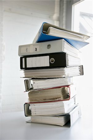 simsearch:600-02377944,k - Stacked Binders Stock Photo - Premium Royalty-Free, Code: 600-01344737