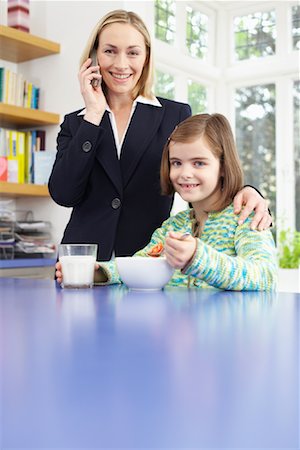 drinking milk with mom - Mother and Daughter Stock Photo - Premium Royalty-Free, Code: 600-01374075